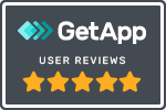 GetApp badge for five-star user review rating